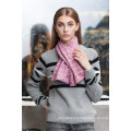 winter 2 colors mixed knit scarf loop made in China